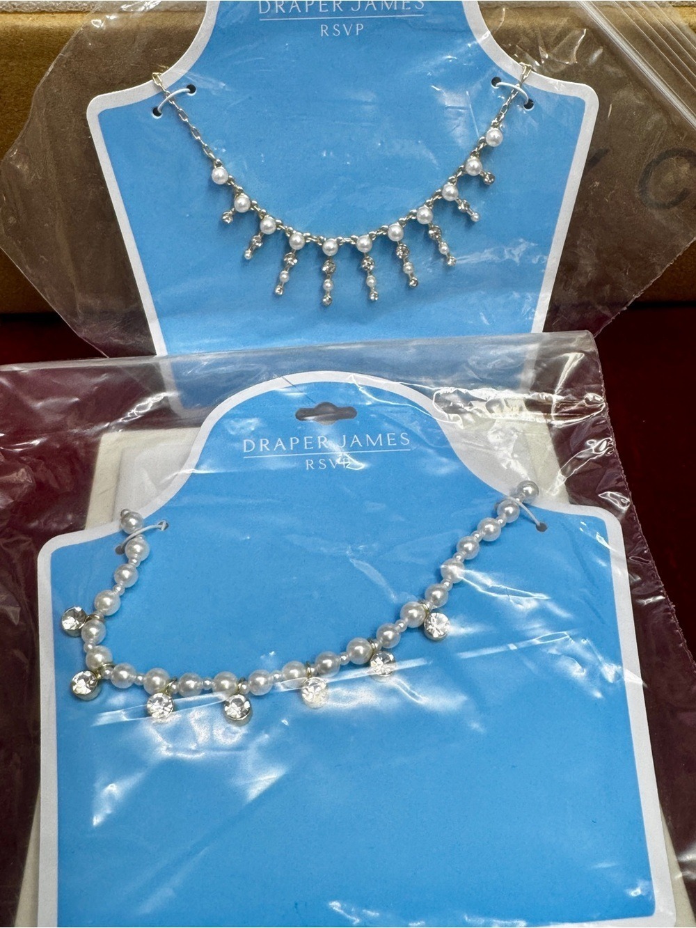 Draper James Silver-Tone Pearl & Crystal Necklace Set